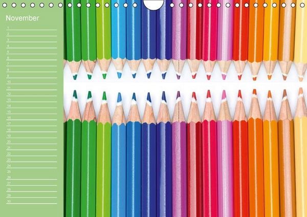 Produktbild: Die bunte Welt der Stifte - Geburtstagskalender (Wandkalender immerw&auml;hrend DIN A4 quer)