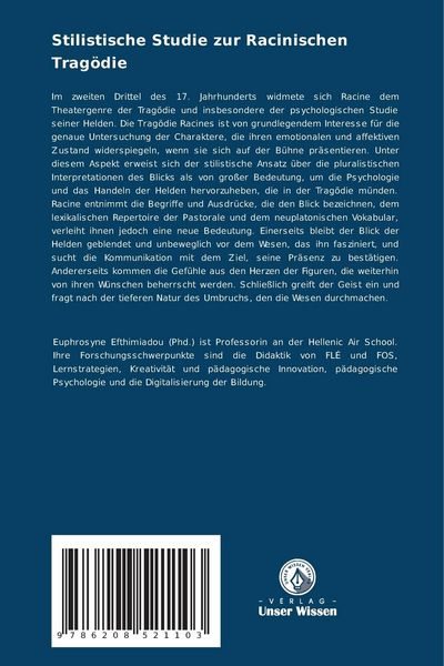 Produktbild: Stilistische Studie zur Racinischen Trag&ouml;die