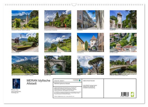Produktbild: MERAN Idyllische Altstadt (Wandkalender 2026 DIN A2 quer), CALVENDO Monatskalender