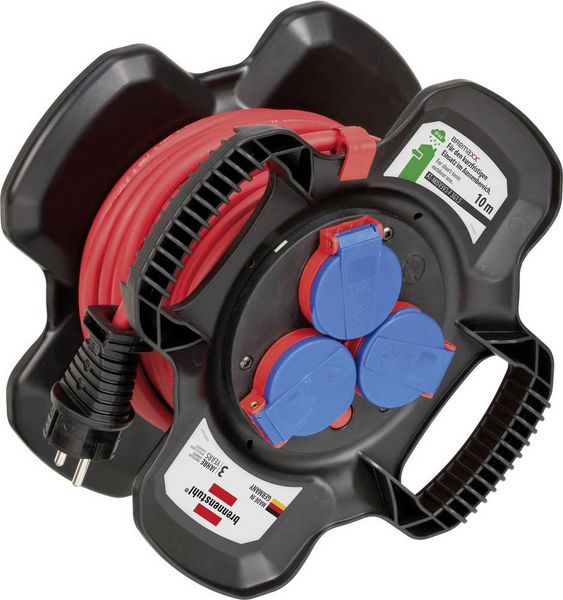 Produktbild: Brennenstuhl 1169717100 Strom Verl&auml;ngerungskabel Schwarz, Rot 10.00 m AT-N05V3V3-F 3G 1,5 mm&sup2;