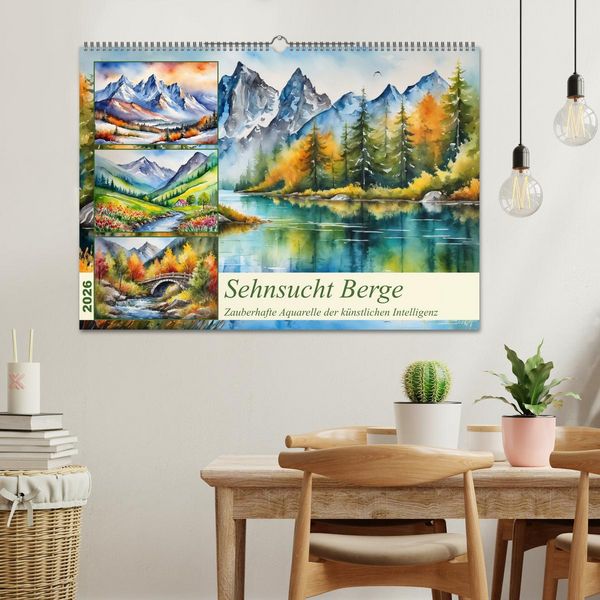 Produktbild: Sehnsucht Berge (Wandkalender 2026 DIN A2 quer), CALVENDO Monatskalender