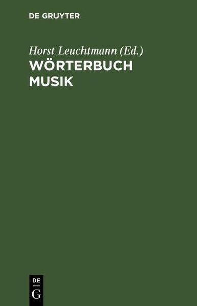 Produktbild: W&ouml;rterbuch Musik