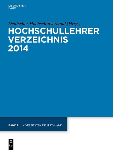Produktbild: Hochschullehrer Verzeichnis / Universit&auml;ten Deutschland
