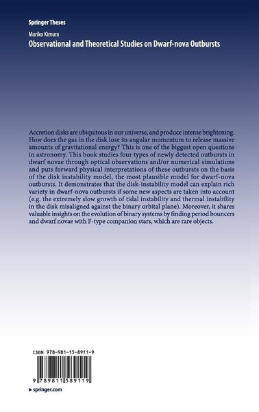 Produktbild: Observational and Theoretical Studies on Dwarf-nova Outbursts