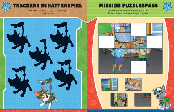 Produktbild: PAW Patrol Mein Rätselbuch mit 40 Tattoos