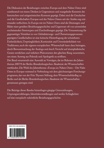 Produktbild: Europa im Nahen Osten - Der Nahe Osten in Europa