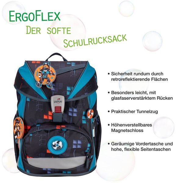 Produktbild: DerDieDas Schulranzen Set ErgoFlex Light, Schulranzen Set, 5tlg, Ninja Fighter