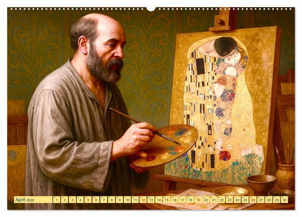 Produktbild: Gustav Klimt. Sein Leben, seine Kunstwerke (Wandkalender 2026 DIN A2 quer), CALVENDO Monatskalender
