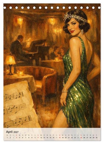 Produktbild: Jazz & Glamour Weltreise (Tischkalender 2027 DIN A5 hoch), CALVENDO Monatskalender