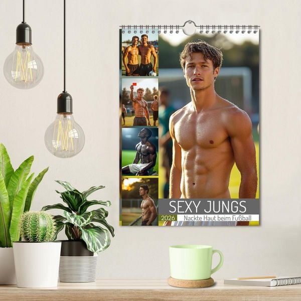 Produktbild: SEXY JUNGS - Nackte Haut beim Fu&szlig;ball (Wandkalender 2026 DIN A4 hoch), CALVENDO Monatskalender