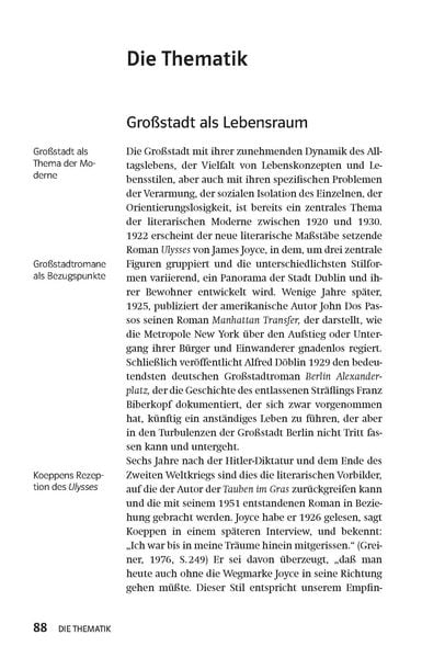 Produktbild: Lekt&uuml;rehilfen Wolfgang Koeppen 'Tauben im Gras'