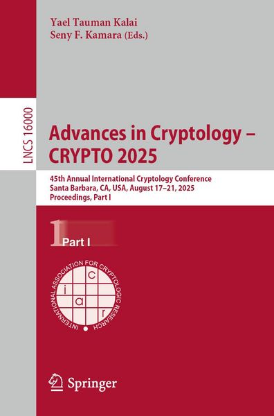 Produktbild: Advances in Cryptology - CRYPTO 2025