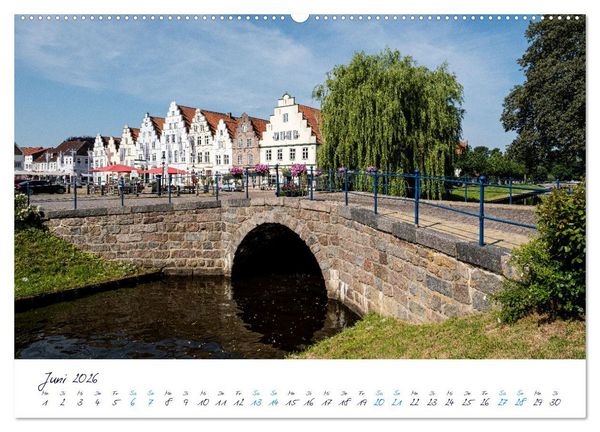 Produktbild: Nordfriesland - weiter Horizont, faszinierende Natur, idyllische St&auml;dte (Wandkalender 2026 DIN A2 quer), CALVENDO Monatskalender