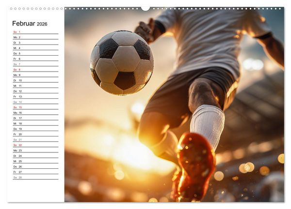Produktbild: Fu&szlig;ball Kalender - Das Spiel unseres Lebens (hochwertiger Premium Wandkalender 2026 DIN A2 quer), Kunstdruck in Hochglanz