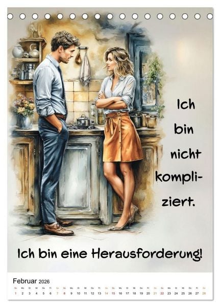 Produktbild: Liebling, mal ehrlich ..... (Tischkalender 2026 DIN A5 hoch), CALVENDO Monatskalender