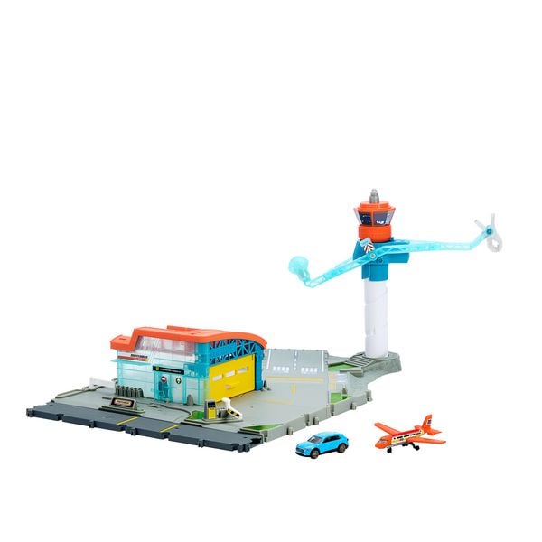 Produktbild: Matchbox Flughafen Abhebe-Abenteuer-Spielset mit 1 Die-Cast-Audi und 1 Flugzeu