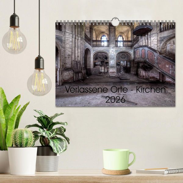 Produktbild: Verlassene Ort - Kirchen (Wandkalender 2026 DIN A4 quer), CALVENDO Monatskalender