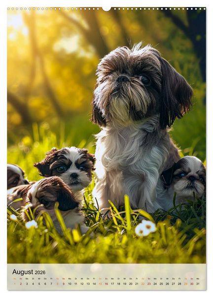 Produktbild: Shih Tzu - immer im Mittelpunkt (Wandkalender 2026 DIN A2 hoch), CALVENDO Monatskalender