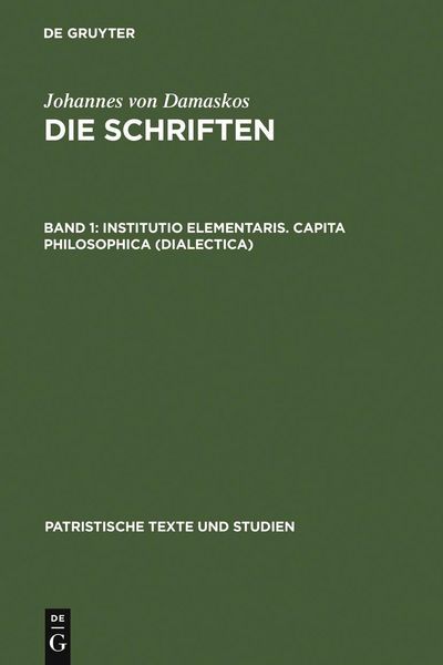 Produktbild: Institutio elementaris. Capita philosophica (Dialectica)