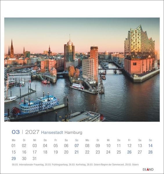 Produktbild: Hansestadt Hamburg Postkartenkalender 2027