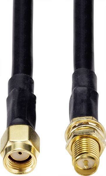 Produktbild: SpeaKa Professional Antennen Verl&auml;ngerungskabel [1x RP-SMA-Stecker - 1x RP-SMA-Buchse] 10.00 m Schwarz