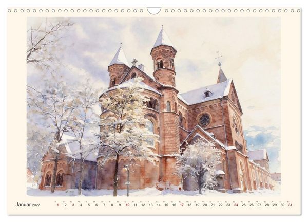 Produktbild: Charmantes Saarland (Wandkalender 2027 DIN A3 quer), CALVENDO Monatskalender