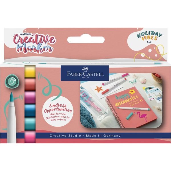 Produktbild: Faber-Castell Creative Marker Goldfaber Holiday Vibes 6 St&uuml;ck