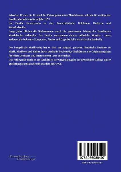 Produktbild: Die Familie Mendelssohn 1827 - 1847