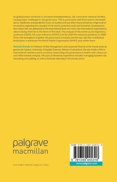 Produktbild: Global Risk Governance in Health