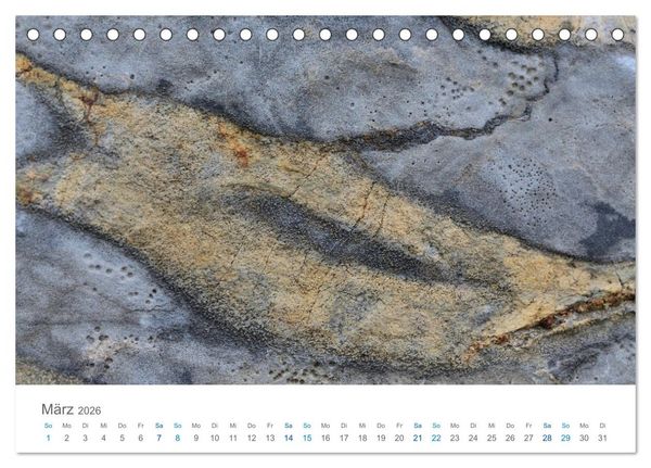 Produktbild: Die Natur als K&uuml;nstlerin - Sch&ouml;nheit der Steine (Tischkalender 2026 DIN A5 quer), CALVENDO Monatskalender