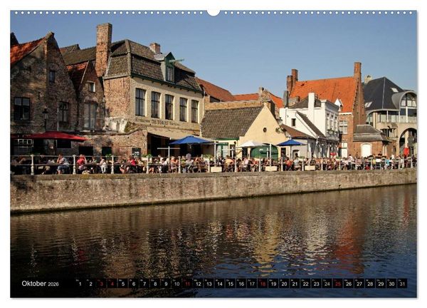 Produktbild: Br&uuml;gge - Belgien (Wandkalender 2026 DIN A2 quer), CALVENDO Monatskalender