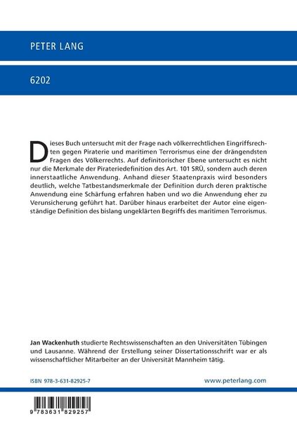 Produktbild: Die Bek&auml;mpfung von Piraterie und maritimem Terrorismus