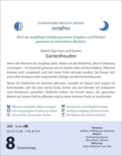 Produktbild: Leben mit dem Mond Tagesabrei&szlig;kalender 2027 - Praktische Tipps Tag f&uuml;r Tag