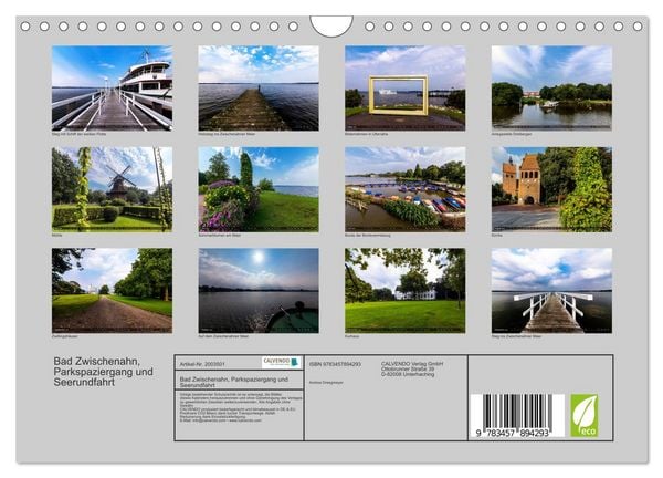 Produktbild: Bad Zwischenahn, Parkspaziergang und Seerundfahrt (Wandkalender 2026 DIN A4 quer), CALVENDO Monatskalender