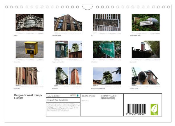 Produktbild: Bergwerk West Kamp-Lintfort (Wandkalender 2026 DIN A4 quer), CALVENDO Monatskalender