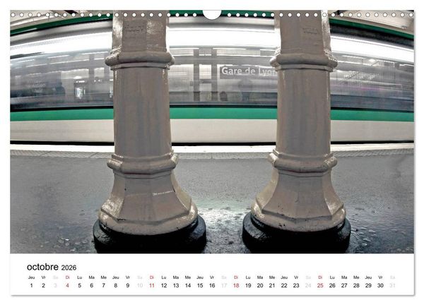 Produktbild: Paris M&eacute;tropolitain (Calendrier mural 2026 DIN A3 vertical), CALVENDO calendrier mensuel