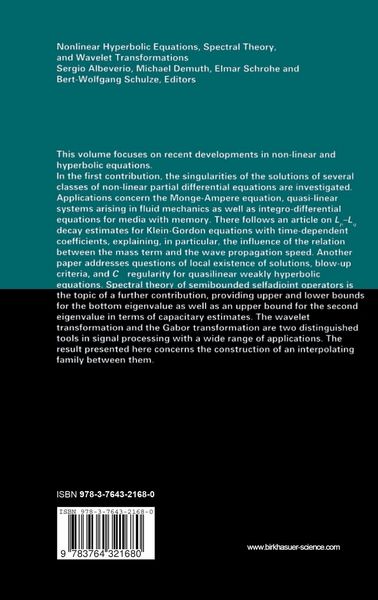 Produktbild: Nonlinear Hyperbolic Equations, Spectral Theory, and Wavelet Transformations