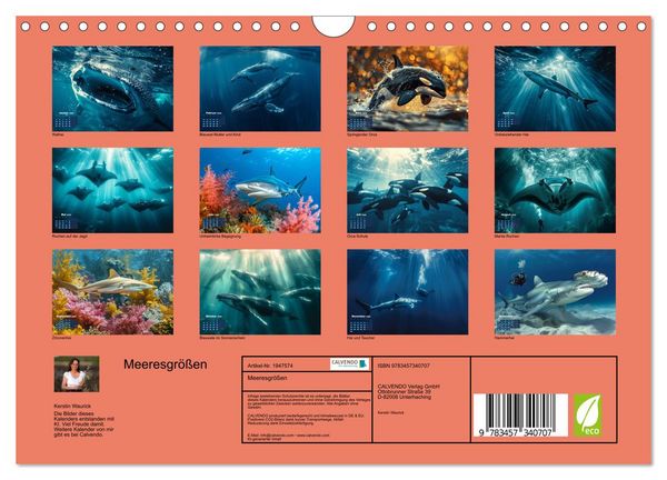 Produktbild: Meeresgr&ouml;&szlig;en (Wandkalender 2026 DIN A4 quer), CALVENDO Monatskalender
