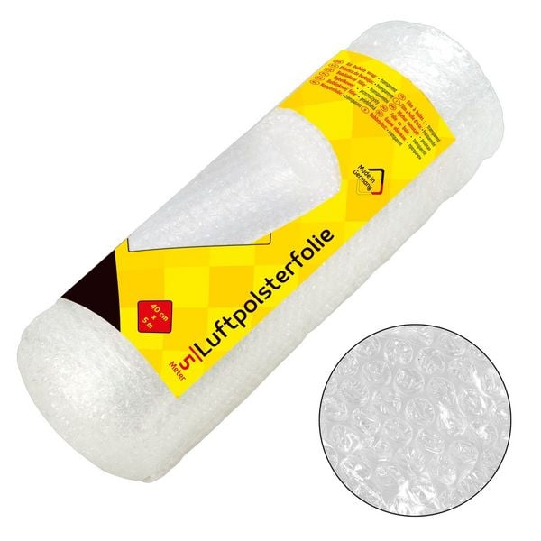 Idena Luftpolsterfolie 70μ auf Rolle 40cmx5m