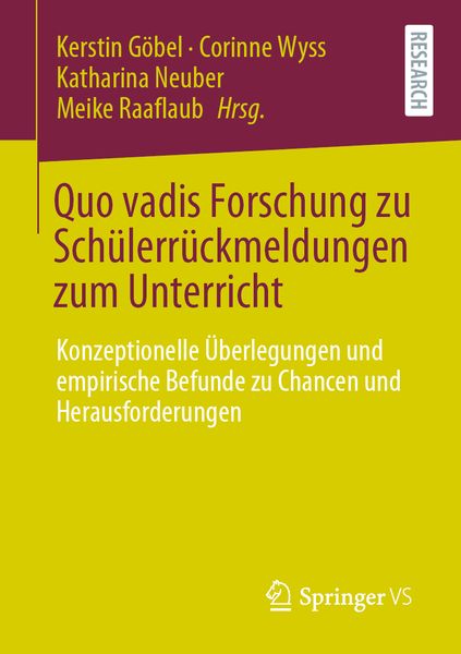 Produktbild: Quo vadis Forschung zu Sch&uuml;lerr&uuml;ckmeldungen zum Unterricht