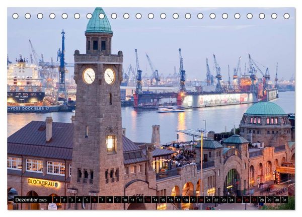Produktbild: Hansestadt Hamburg (Tischkalender 2026 DIN A5 quer), CALVENDO Monatskalender