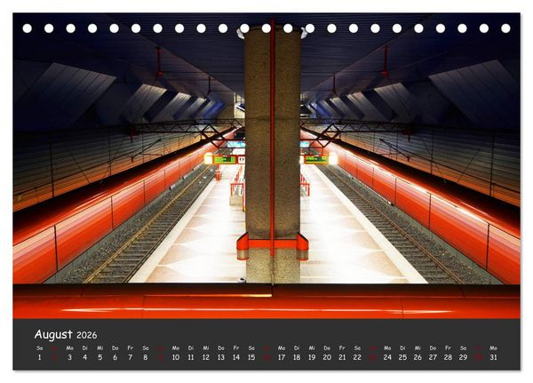 Produktbild: U-Bahn-Stationen des Westens (Tischkalender 2026 DIN A5 quer), CALVENDO Monatskalender