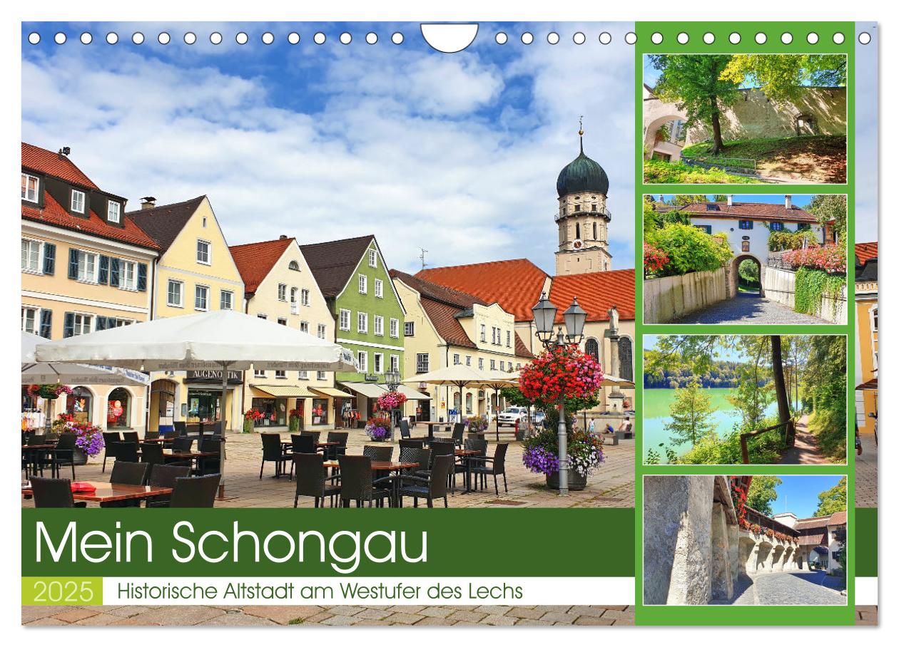 Mein Schongau - Historische Altstadt am Westufer des Lechs (Wandkalender 2025 DIN A4 quer), CALVENDO Monatskalender