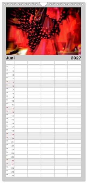 Produktbild: Familienplaner 2027 - Flamenco - Tanz der Leidenschaft mit 5 Spalten (Wandkalender, 21 x 45 cm) CALVENDO