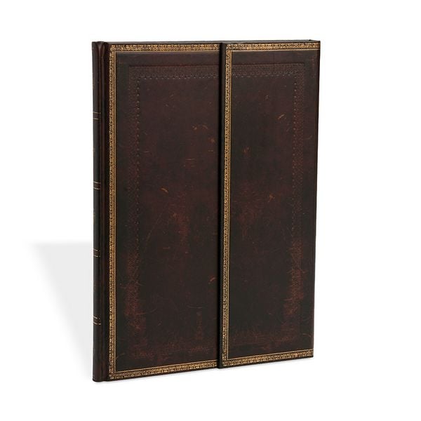 Produktbild: Hardcover Notizbuch Schwarzes Marokkoleder, Grande, Unliniert