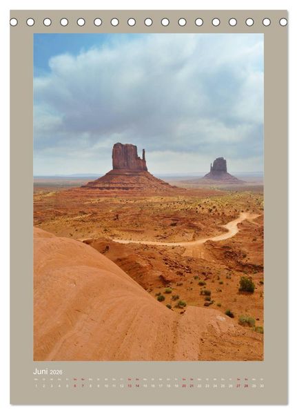 Produktbild: Erlebe mit mir das Monument Valley (Tischkalender 2026 DIN A5 hoch), CALVENDO Monatskalender