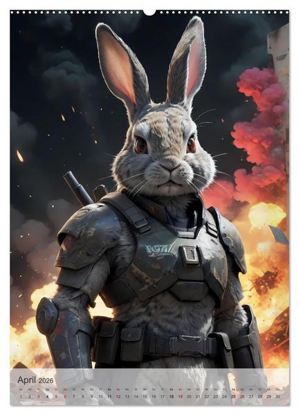 Produktbild: Action Pack - Ein tierisch niedliches Spezialkommando (hochwertiger Premium Wandkalender 2026 DIN A2 hoch), Kunstdruck in Hochglanz