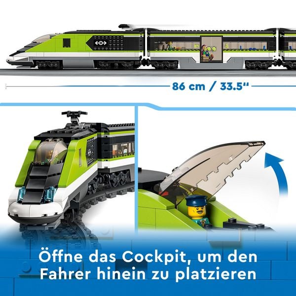 Produktbild: LEGO City Trains 60337 Personen-Schnellzug, Spielzeug Jungen & M&auml;dchen