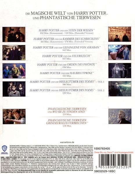 Produktbild: Wizarding World 10-Film Collection [10 BRs]