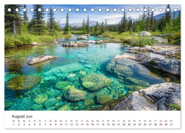 Produktbild: Die Seele Alaskas - Gew&auml;sser des Nordens (Tischkalender 2026 DIN A5 quer), CALVENDO Monatskalender